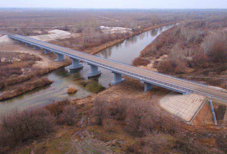 В Оренбургской области введен в эксплуатацию мост через реку Илек у села Тамар-Уткуль
